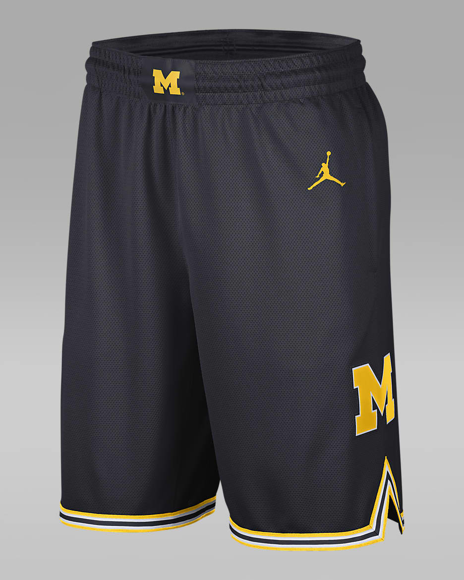 Shorts de basquetbol Replica para hombre Jordan College Michigan